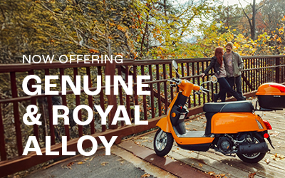 Now offering Genuine & Royal Alloy brand scooters